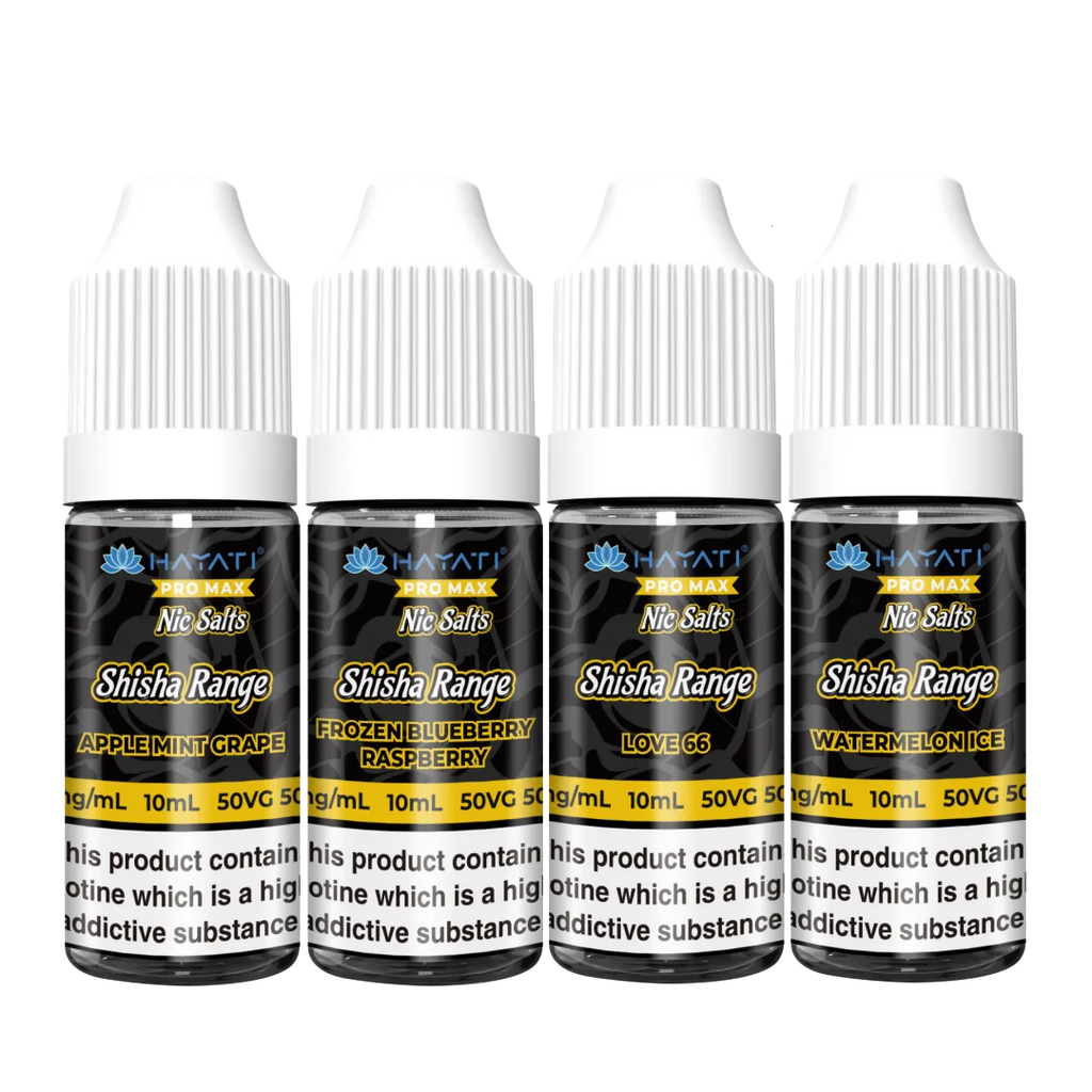 Hayati pro max shisha range Nic salts