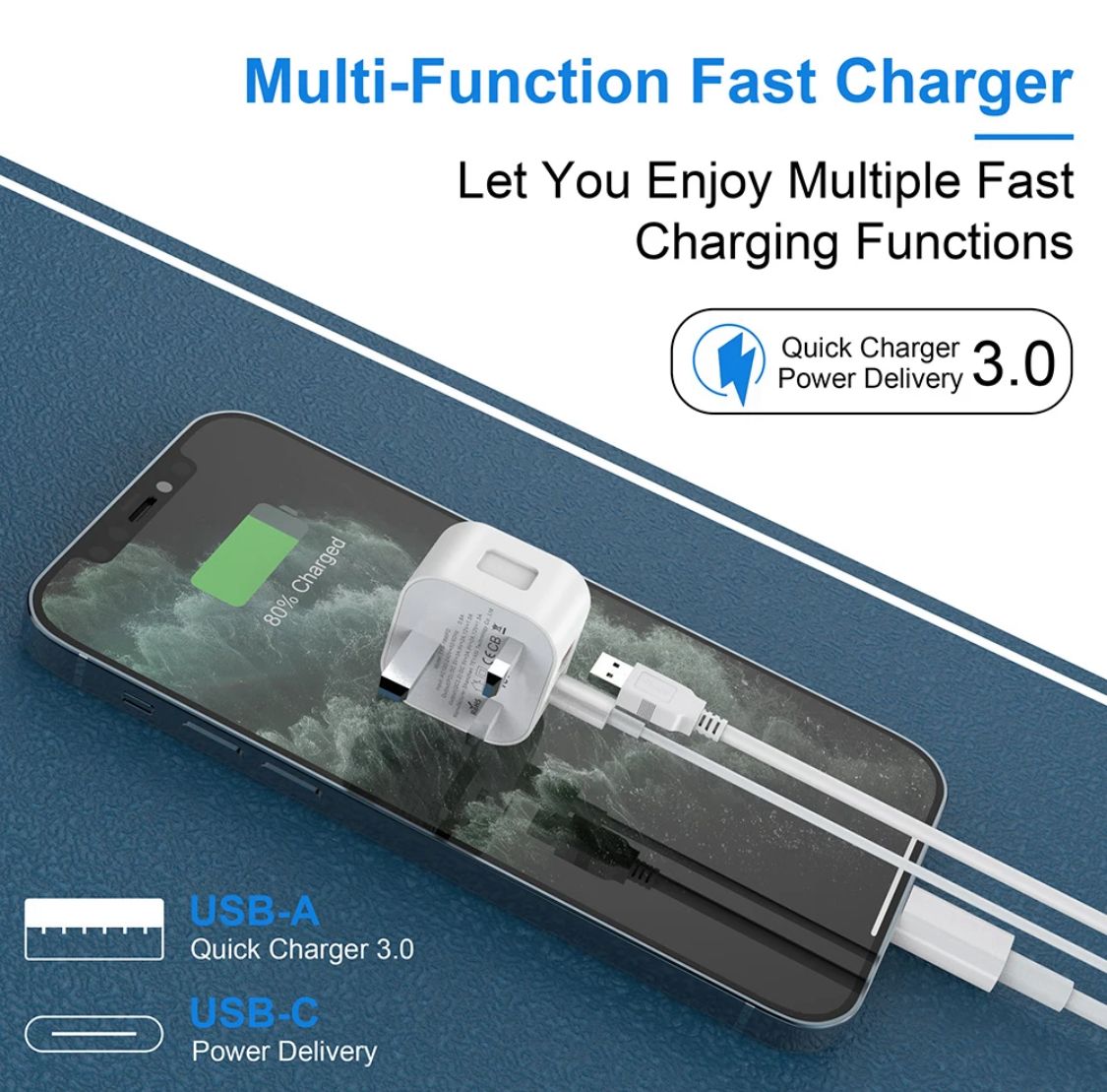 Gadz Wall Charger 2 in 1 PD Charger